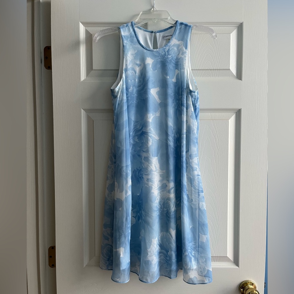 Calvin Klein Sky Blue Floral Dress